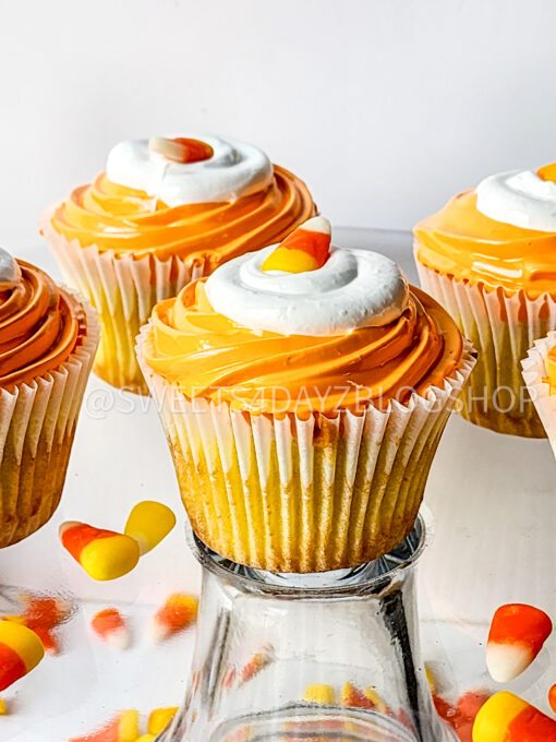 Candy Corn Cupcakes on Marble - Image 7