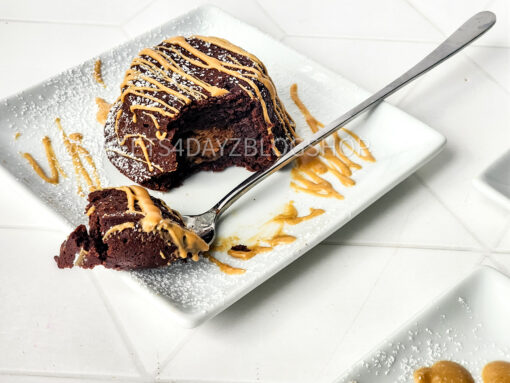 Mini Chocolate Peanut Butter Cakes on Rhombus - Image 4