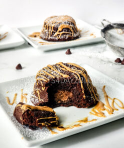 Mini Chocolate Peanut Butter Cakes on Marble
