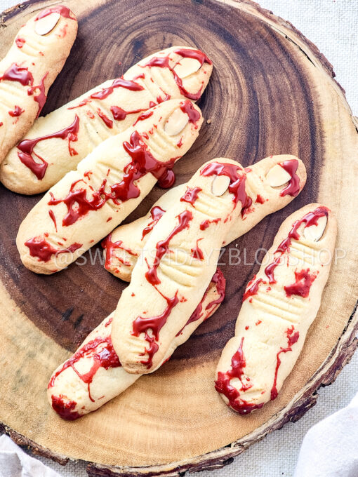 Bloody Almond Cookie Fingers on Linen - Image 2