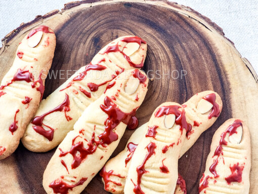 Bloody Almond Cookie Fingers on Linen - Image 3