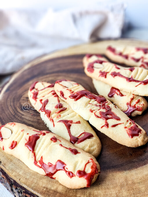 Bloody Almond Cookie Fingers on Linen - Image 4