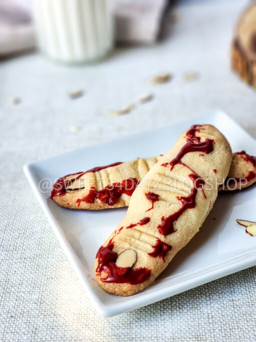 Bloody Almond Cookie Fingers on Linen - Image 8