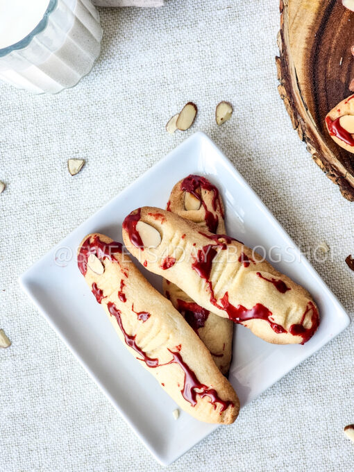 Bloody Almond Cookie Fingers on Linen - Image 9