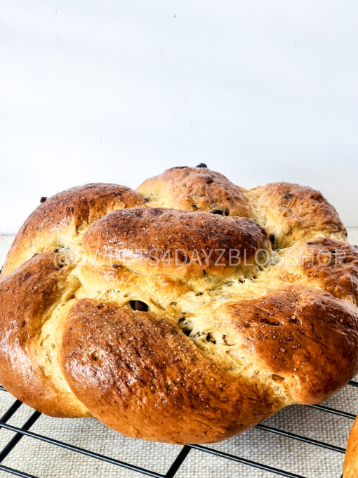 Chocolate Brioche Bread on Linen - Image 3