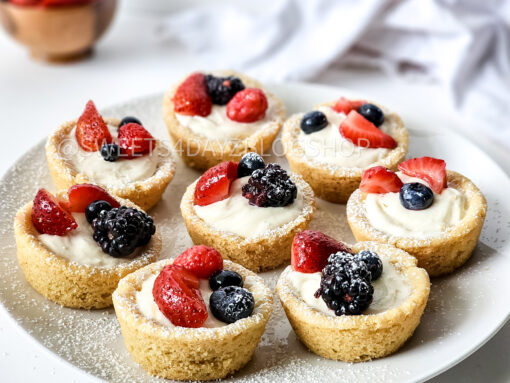 Sugar Cookie Fruit Cups on White - Image 3