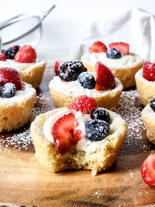 Sugar Cookie Fruit Cups on Linen