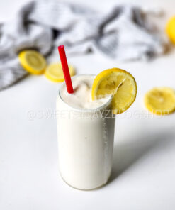 Copycat Chick Fil A Frosted Lemonade on White