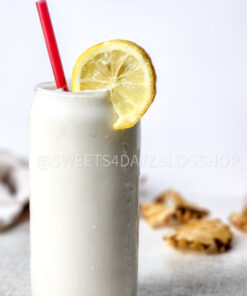 Copycat Chick Fil A Frosted Lemonade on Linen