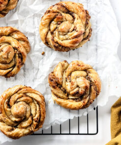 Baklava Pastry Rolls on White