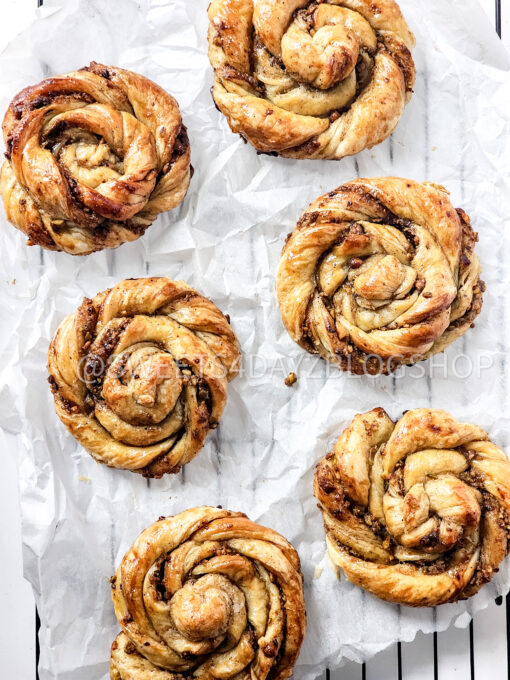 Baklava Pastry Rolls on White - Image 2