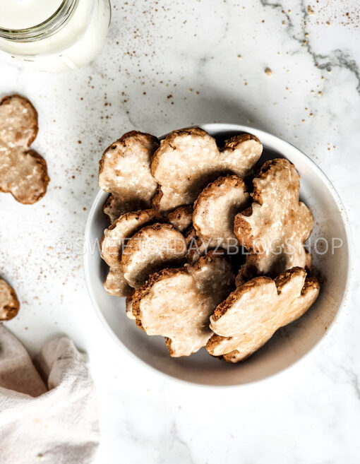 Iced Gingerbread Oatmeal Cookies on Marble - Image 6