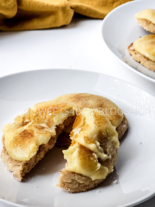 Creme brulee Cookies on White