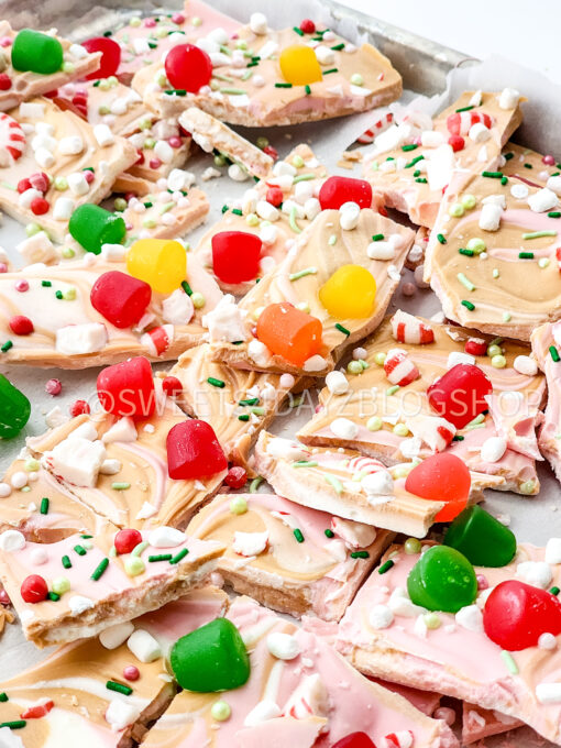 Holiday Chocolate Bark on White