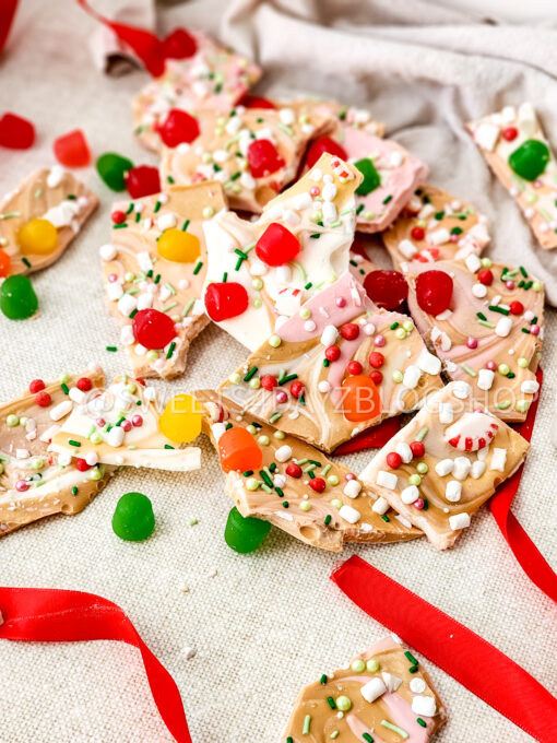 Holiday Chocolate Bark on Linen - Image 4