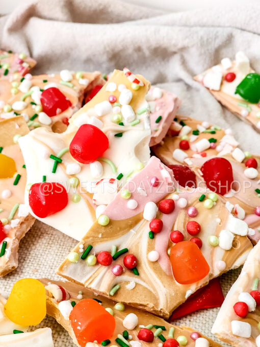 Holiday Chocolate Bark on Linen