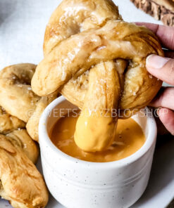 Homemade Soft Pretzels on Linen