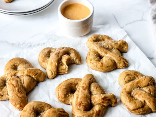 Homemade Soft Pretzels on Marble - Image 6