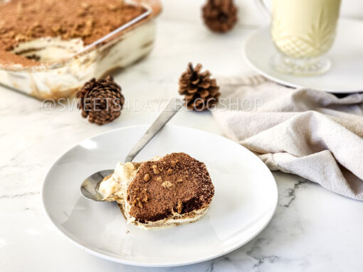 Gingerbread Eggnog Tiramisu on Marble - Image 2