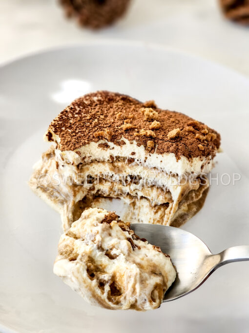 Gingerbread Eggnog Tiramisu on Marble - Image 4