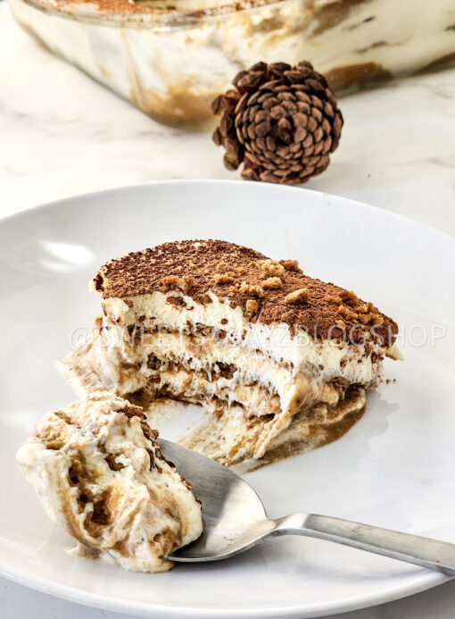 Gingerbread Eggnog Tiramisu on Marble - Image 5
