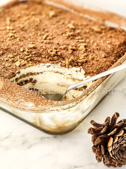 Gingerbread Eggnog Tiramisu on Marble - Image 6