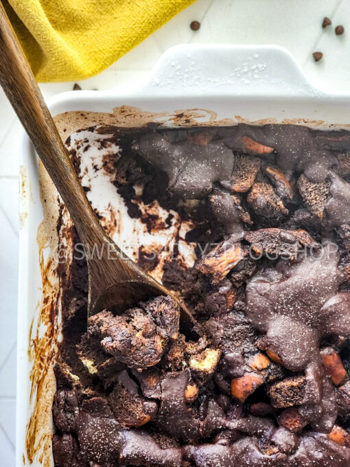 Chocolate Bread Pudding on Rhombus - Image 4
