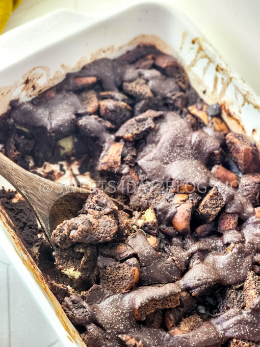 Chocolate Bread Pudding on Rhombus - Image 6