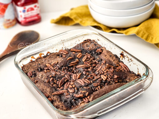 Hot Fudge Sundae Dump Cake on White - Image 2