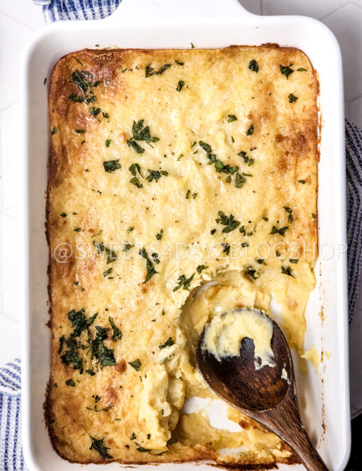 Cheesy Baked Mashed Potatoes on Rhombus - Image 5