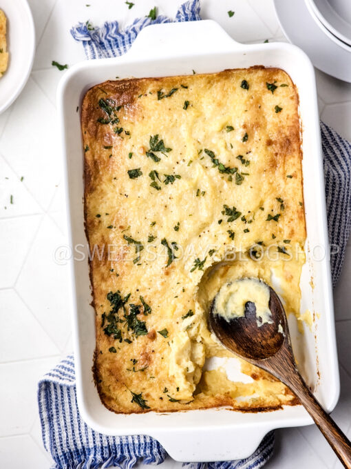 Cheesy Baked Mashed Potatoes on Rhombus - Image 6