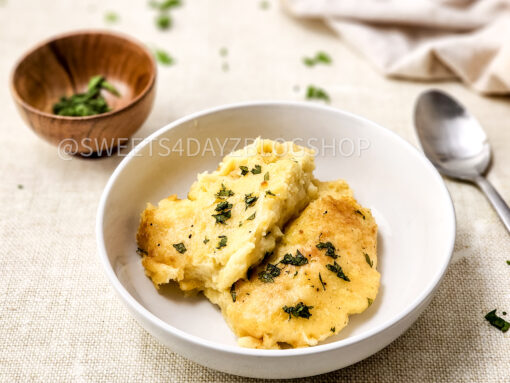 Cheesy Baked Mashed Potatoes on Linen - Image 3
