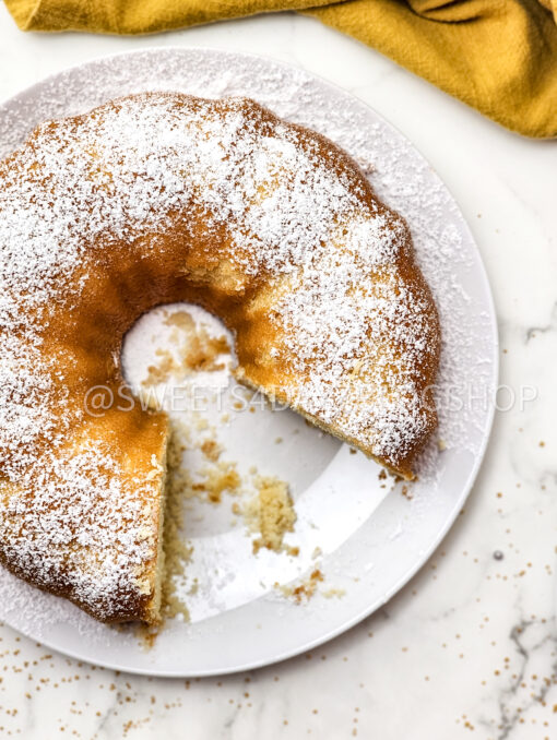 New Year's Champagne Bundt Cake on Marble - Image 3