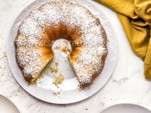 New Year's Champagne Bundt Cake on Marble - Image 4