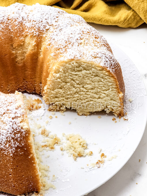 New Year's Champagne Bundt Cake on Marble - Image 5