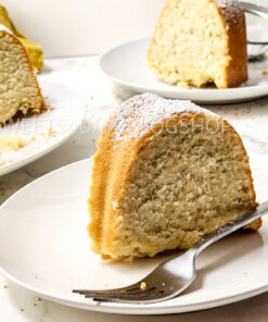 New Year's Champagne Bundt Cake on Marble