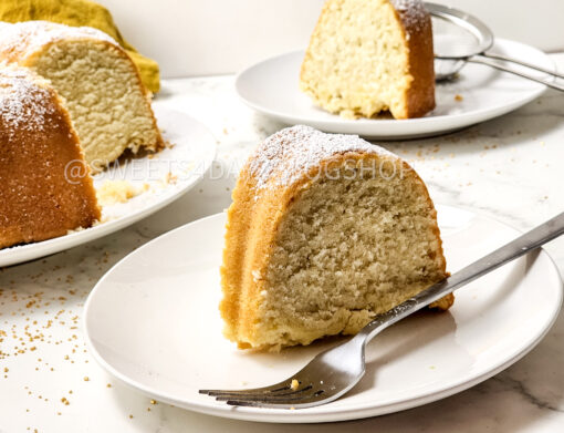 New Year's Champagne Bundt Cake on Marble