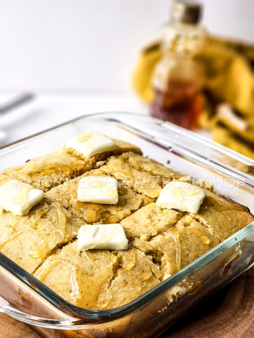 Homemade Honey Butter Cornbread on White - Image 4