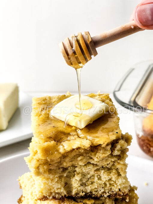 Homemade Honey Butter Cornbread on Rhombus - Image 6