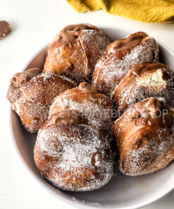 Italian Donuts w/ Hazelnut Filling on White