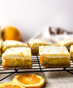 Orange Dreamsicle Bars on Linen
