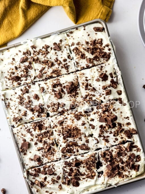 Toffee Poke Cake on White - Image 3
