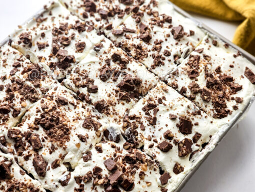 Toffee Poke Cake on White - Image 4