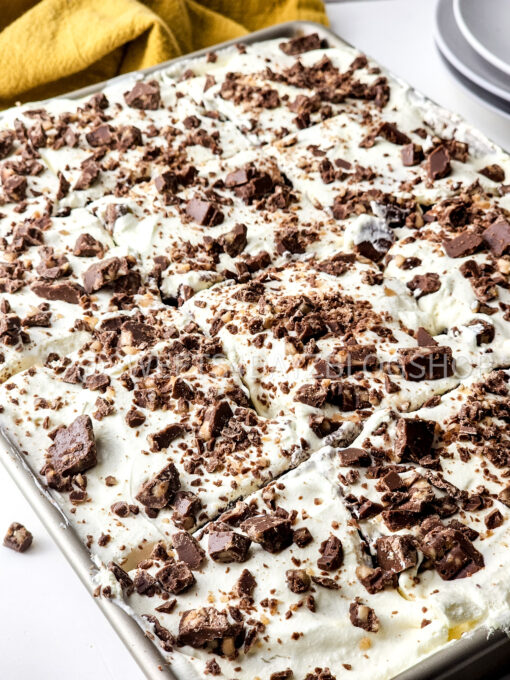 Toffee Poke Cake on White - Image 6