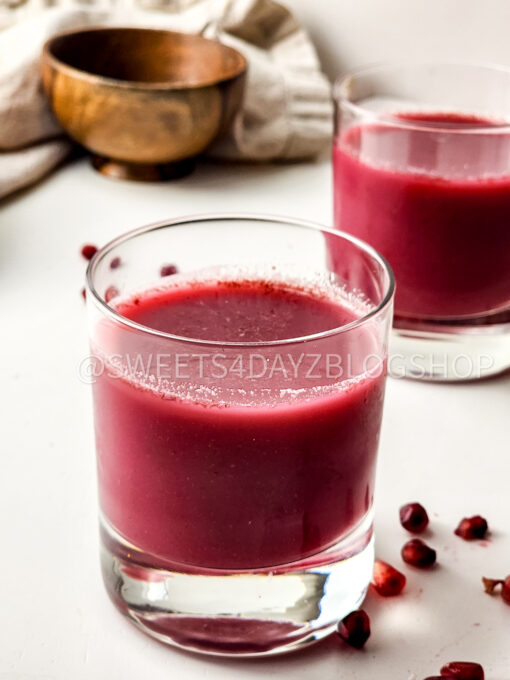 Homemade Pomegranate Juice on White - Image 4