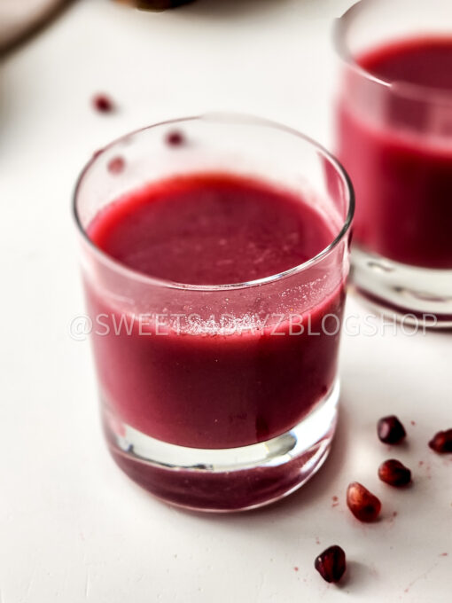 Homemade Pomegranate Juice on White - Image 5