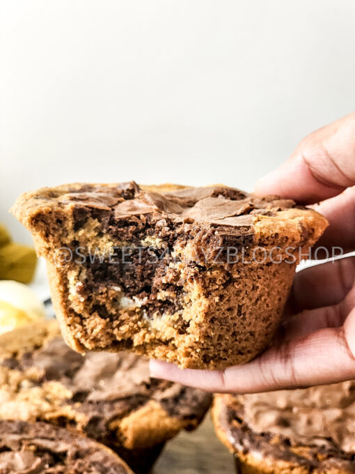 Brookie Cheesecake Cups on Marble - Image 9