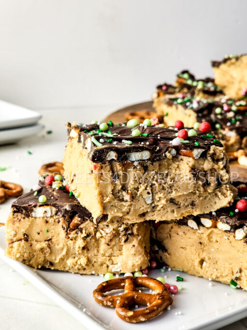 No Bake Pb & Choc Pretzel Holiday Bars on Rhombus - Image 4