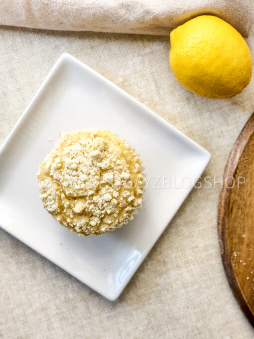 Lemon Crumble Muffins on Linen - Image 7