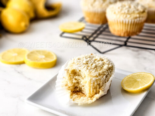 Lemon Crumble Muffins on Marble - Image 7